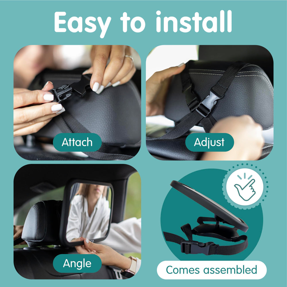 Onco Baby Car Mirror backseat monitoring helps you keep an eye on your little one.