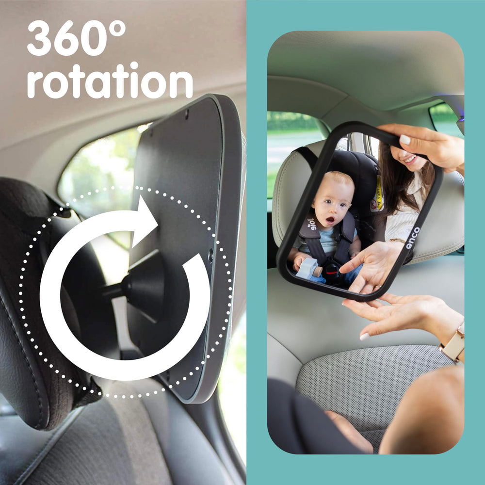 Onco Baby Car Mirror two-pack is ideal for two cars or travel backups.