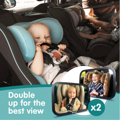 Onco Baby Car Mirror convex wide view provides crystal visibility of your baby.