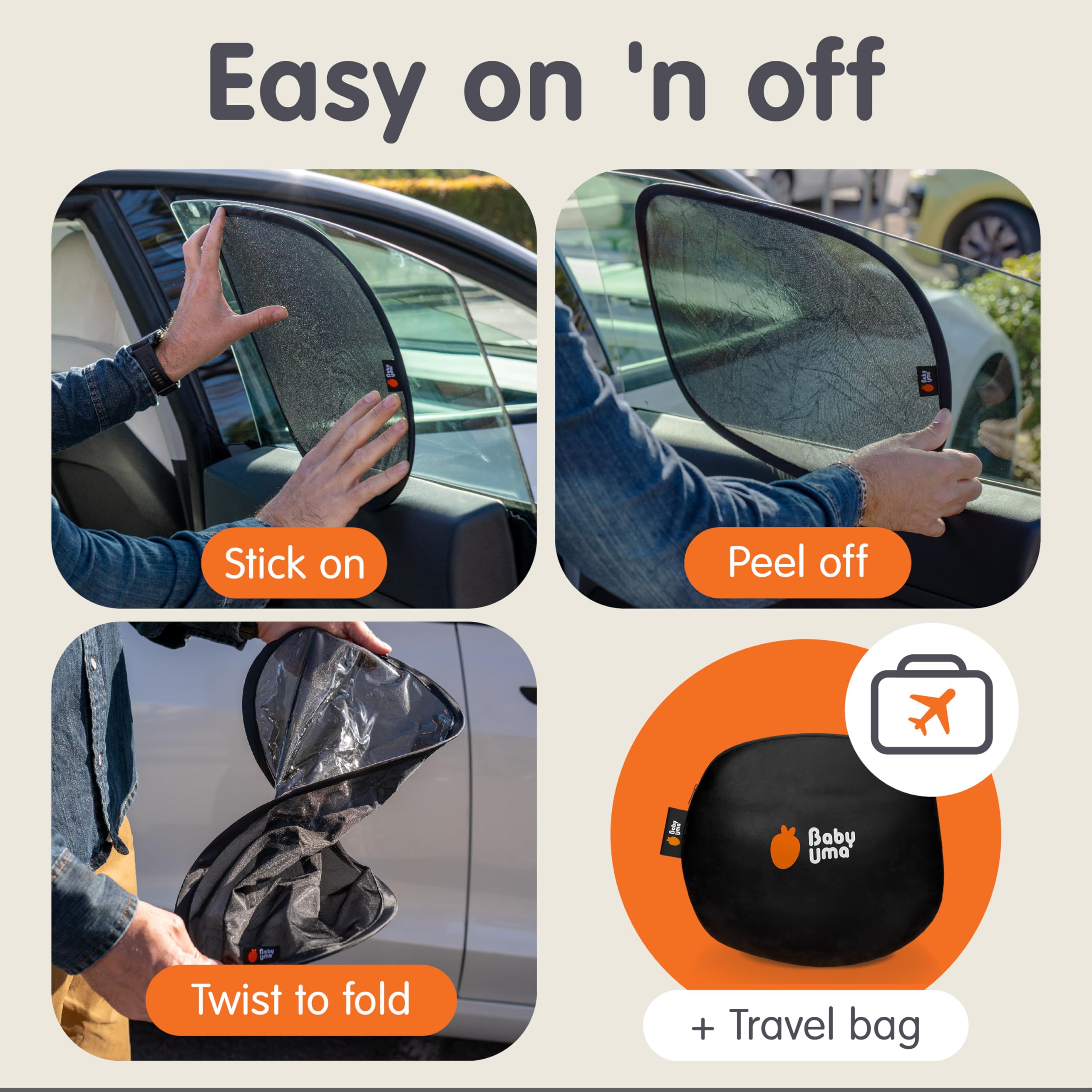Onco baby car travel safety bundle combines mirror and shades for peace of mind.