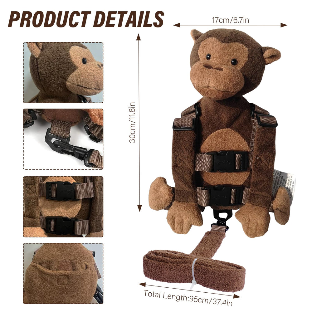 ONDF Monkey 2-in-1 harness closeup shows durable safety harness and comfortable fit