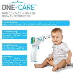 ONE-CARE HTD8813C forehead-reading mode delivers rapid temperature results.
