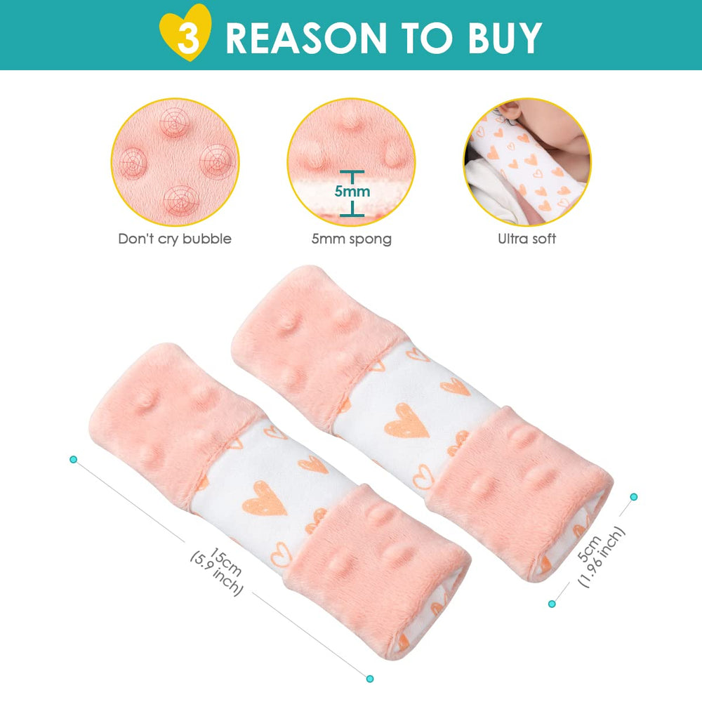 One Enjoy pink pram harness cover showing head and shoulder support