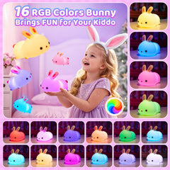 One Fire Bunny Night Light offers 16 colors for customizable mood lighting.