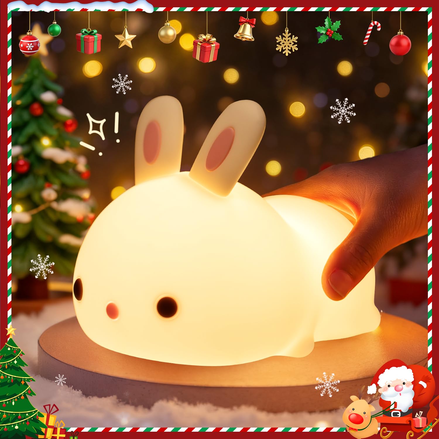 One Fire Bunny Night Light in a kid's room provides gentle bedtime illumination.