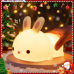 One Fire Bunny Night Light in a kid's room provides gentle bedtime illumination.