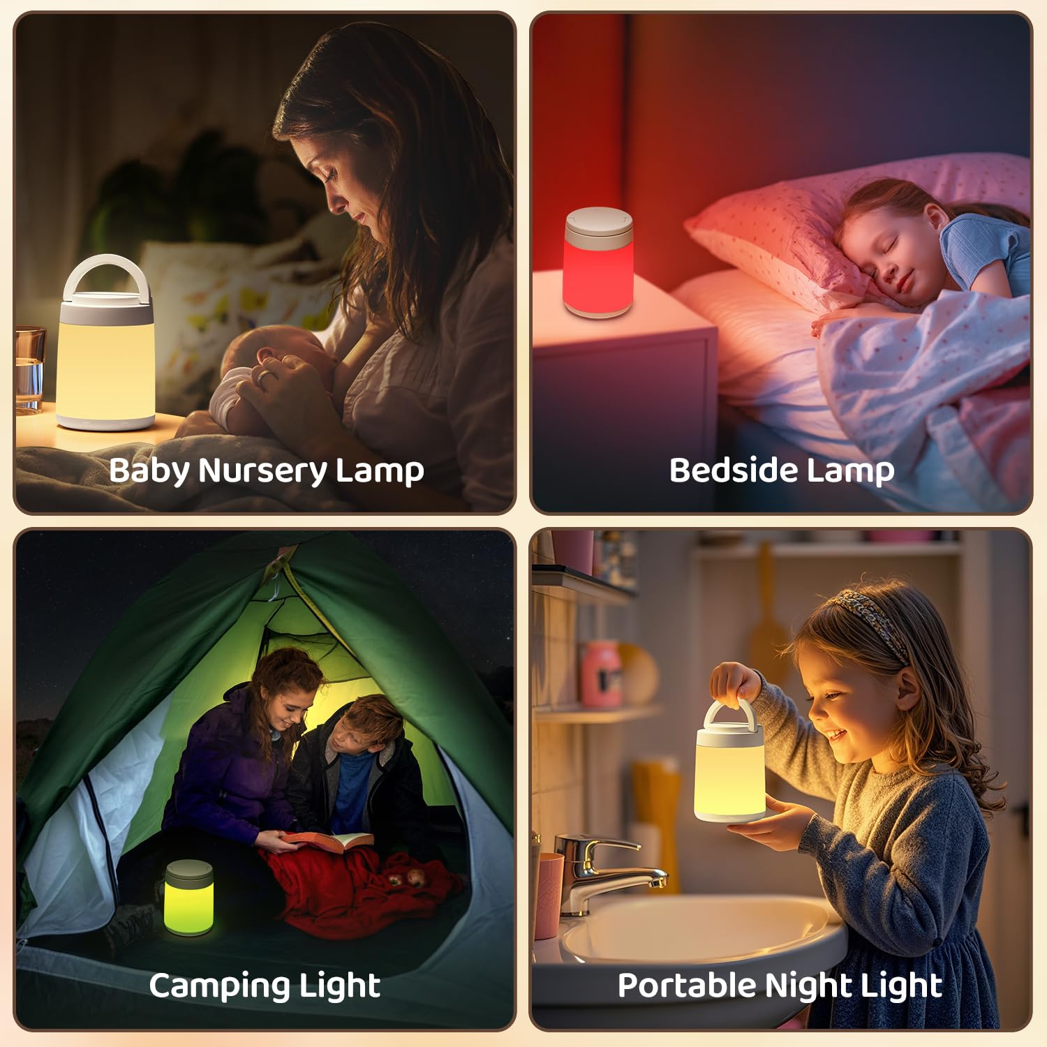 One Fire Night Light color spectrum displays 10 rainbow colors for mood setting