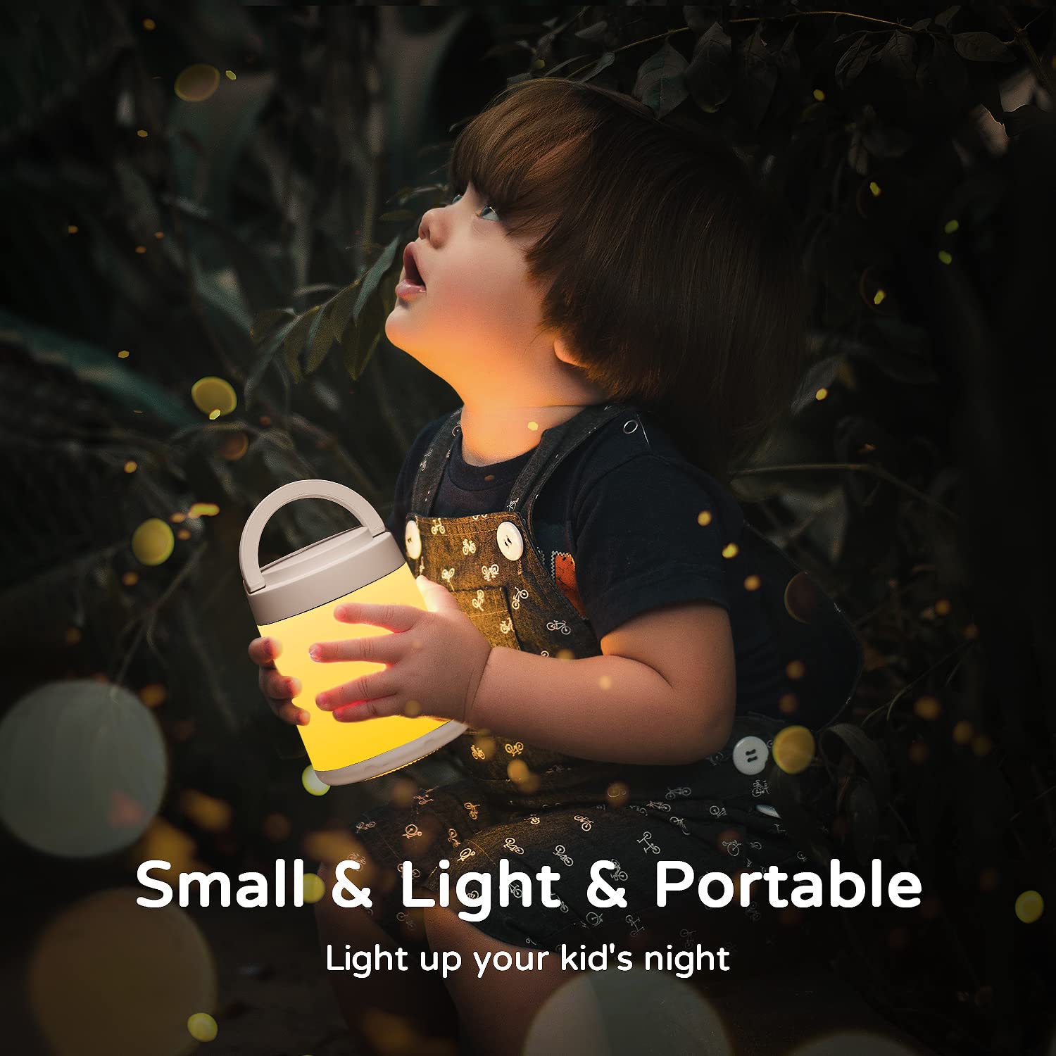 One Fire cordless design night light ready for travel and camping