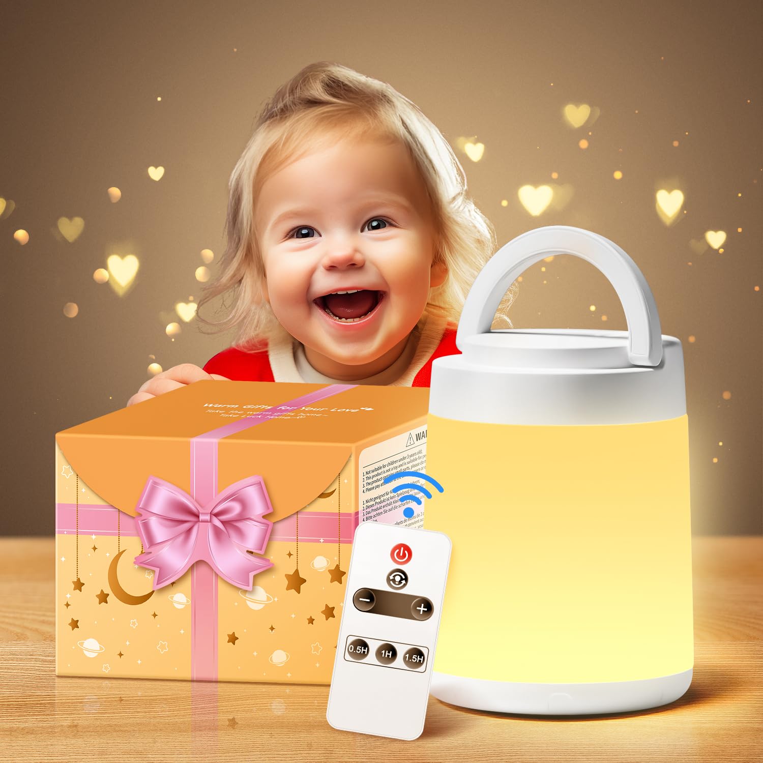 One Fire night light in nursery glow for soft, safe lighting during nighttime feeds