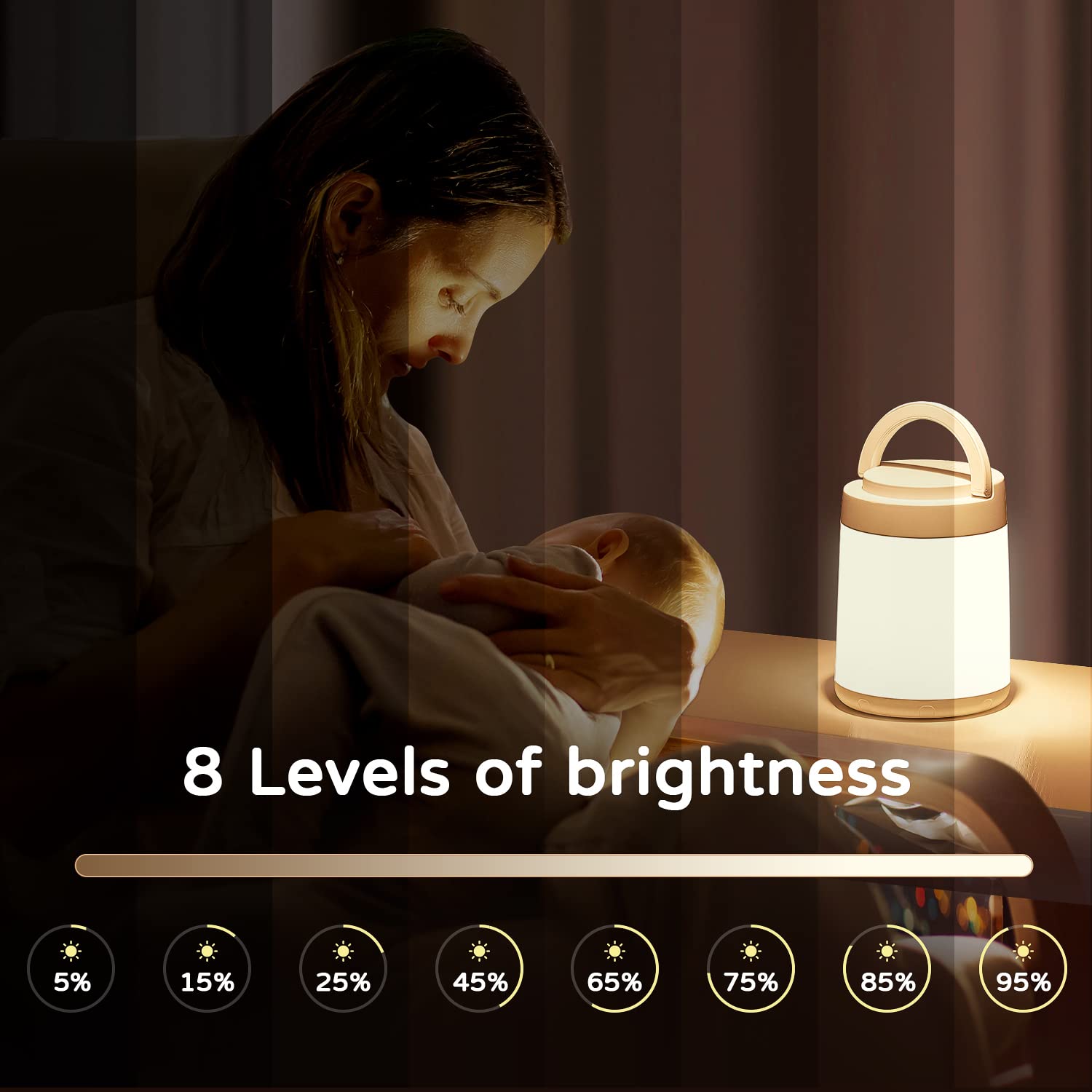 One Fire Night Light supports touch control for quick color and brightness changes