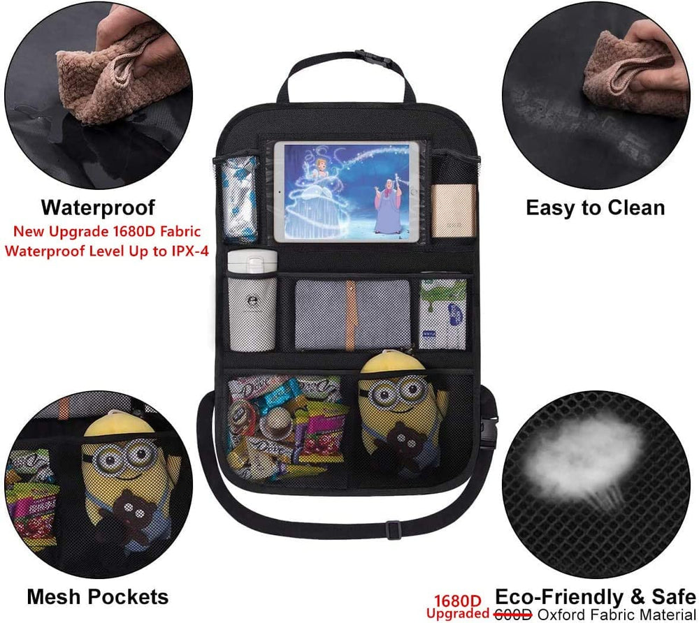 ONE PIX tablet sleeve shown holding devices up to 11 inches for travel entertainment.