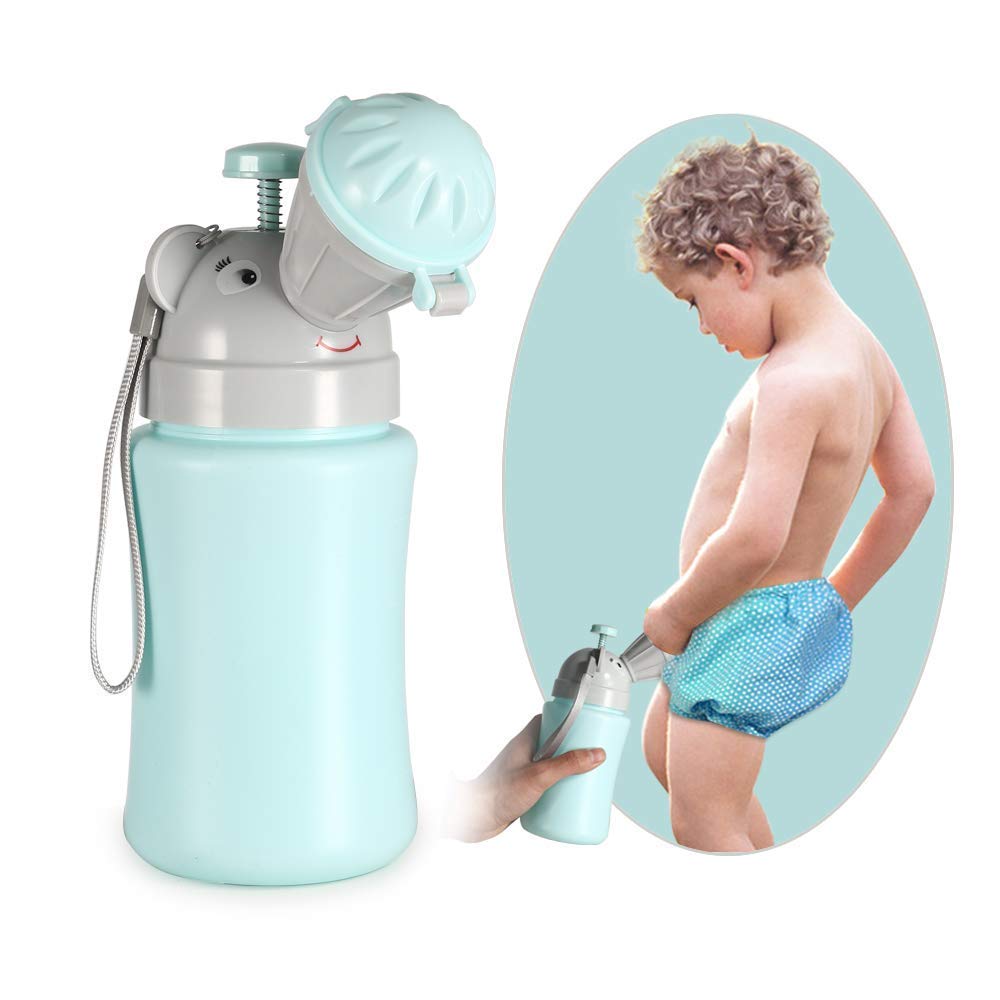 ONEDONE portable potty blue front view for travel and potty training.