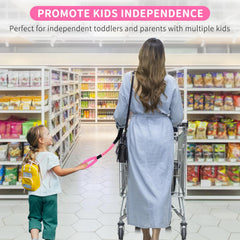 ONEDONE pink handle aids busy-park outings by increasing visibility and easy grabbing.