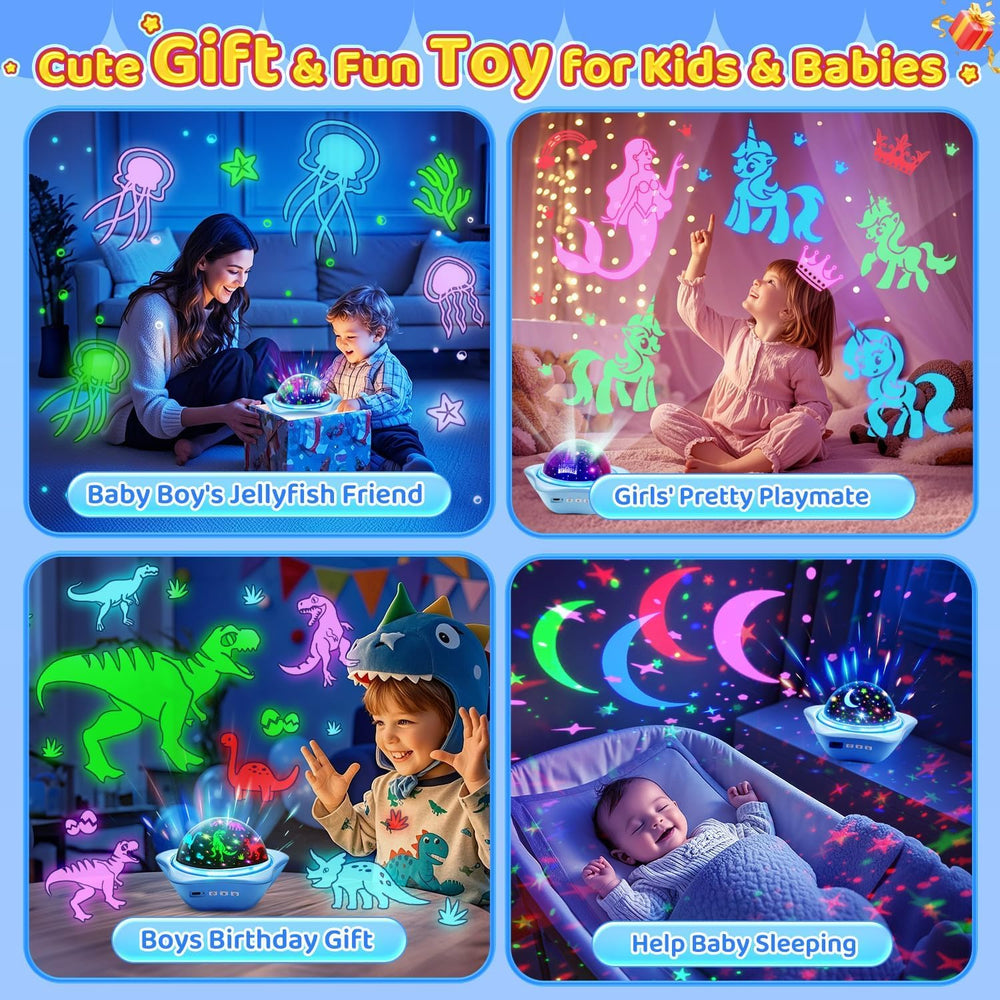 One Fire color-changing star lights with 16 colors for mood options