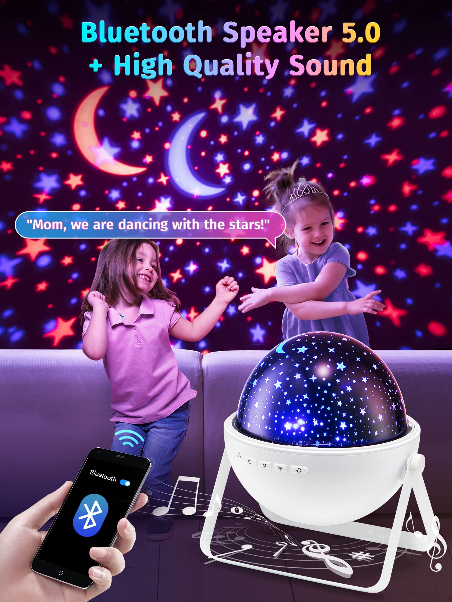 One Fire star projector three-level brightness for day and night use