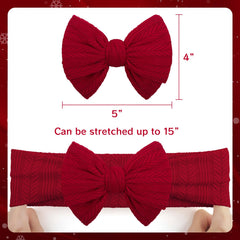 ONENINEDREAM newborn bow wearing shot demonstrates soft, stretchy comfort for delicate skin.