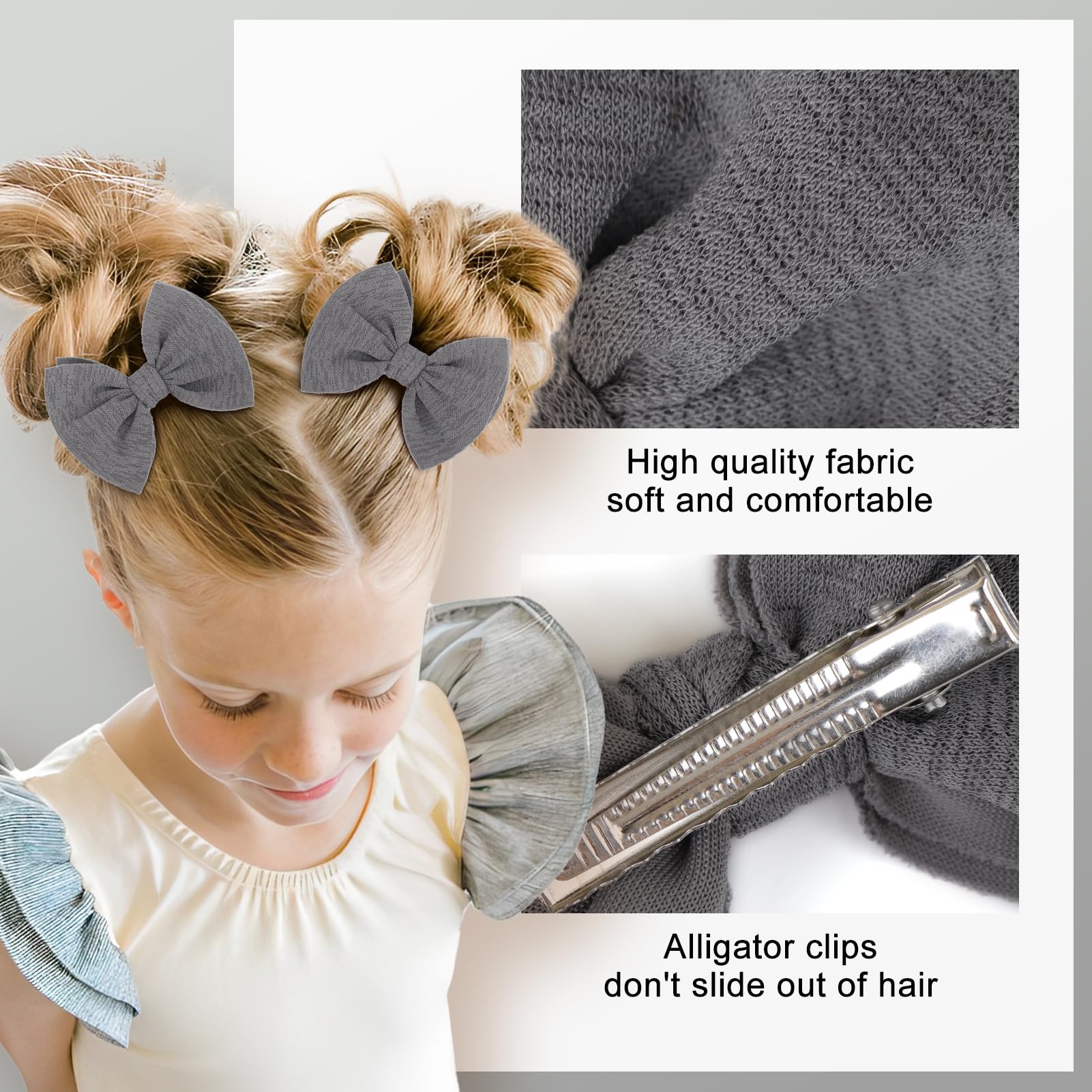 ONENINEDREAM alligator clip in navy keeps tiny tresses neatly in place.