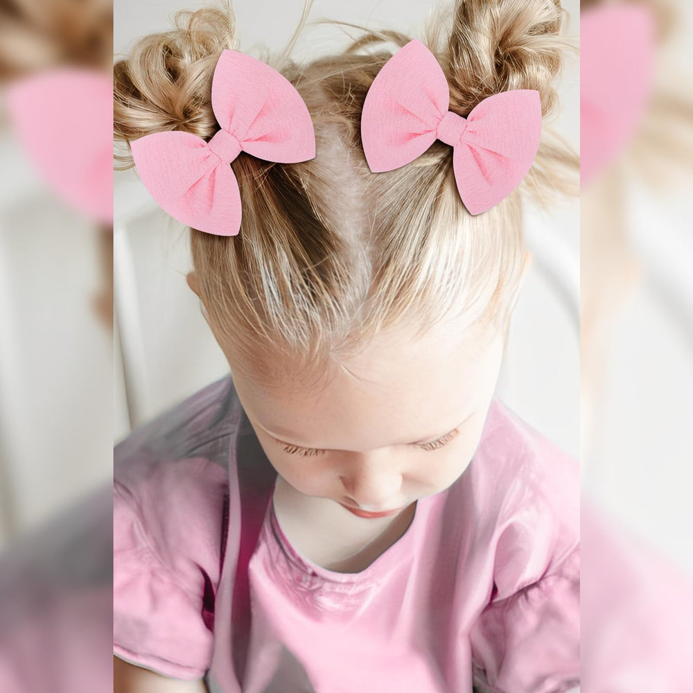 ONENINEDREAM baby bows aqua close-up highlights secure alligator clip for active toddlers