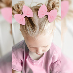 ONENINEDREAM baby bows aqua close-up highlights secure alligator clip for active toddlers