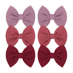 ONENINEDREAM pink-wine baby bows clip set adds charming color and secure hold.