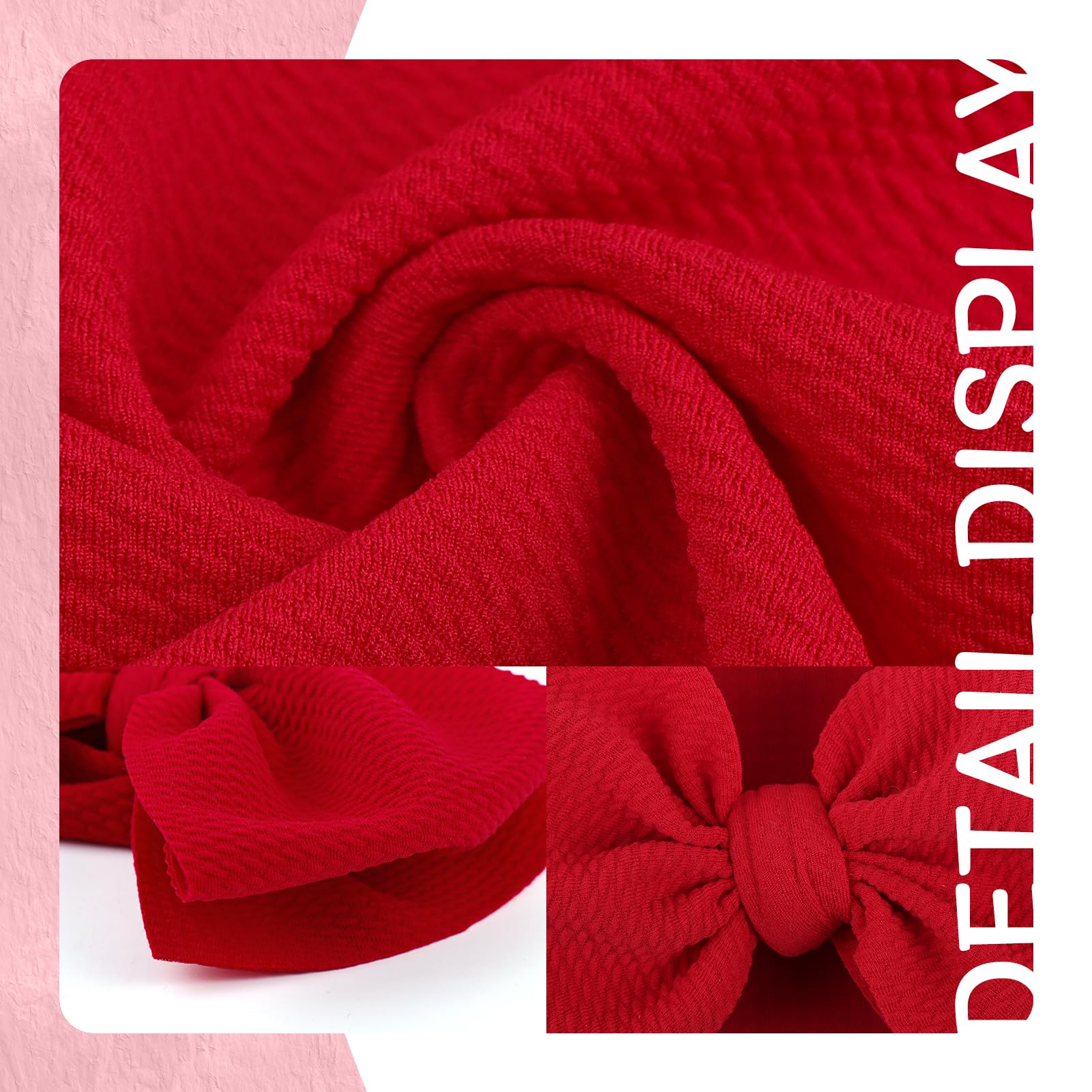 ONENINEDREAM baby-dress-up accessory with bold red and sleek black bows.
