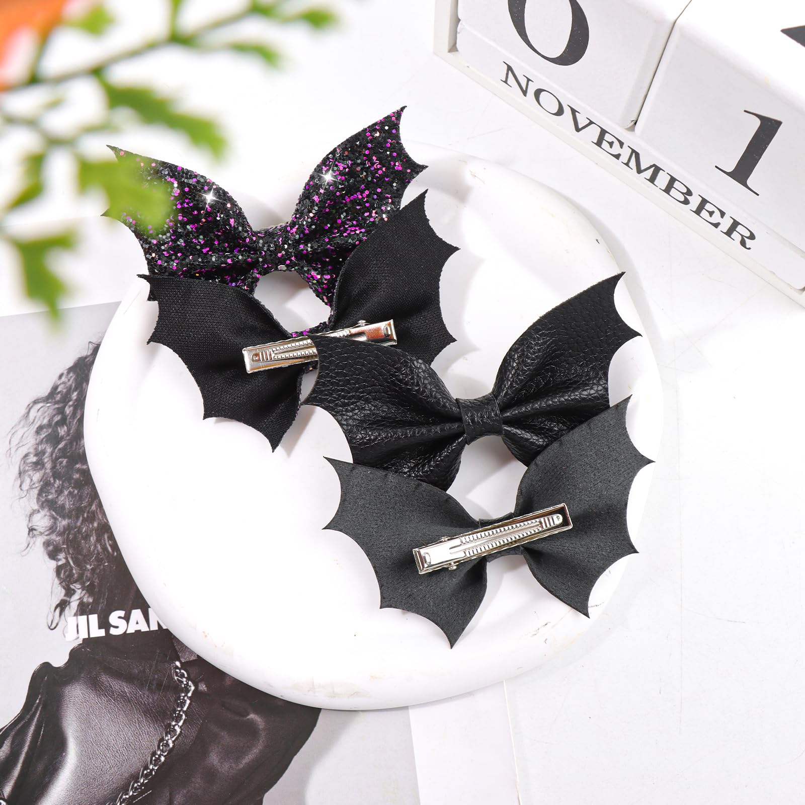 ONENINEDREAM Bat hair accessory accents goth party outfits