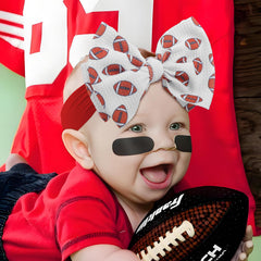 ONENINEDREAM baby headbands football-pattern for cute daily outfits.