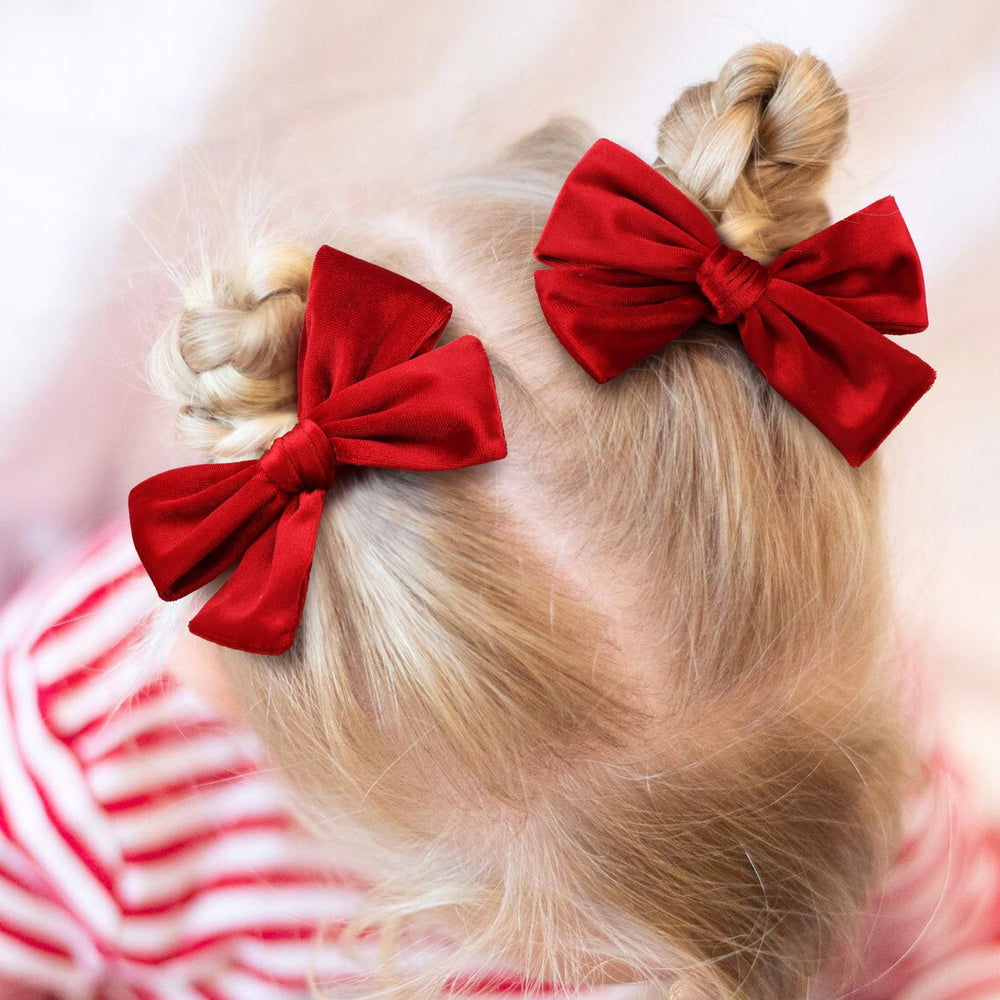ONENINEDREAM Christmas velvet bow closeup highlights rich texture and handmade craft