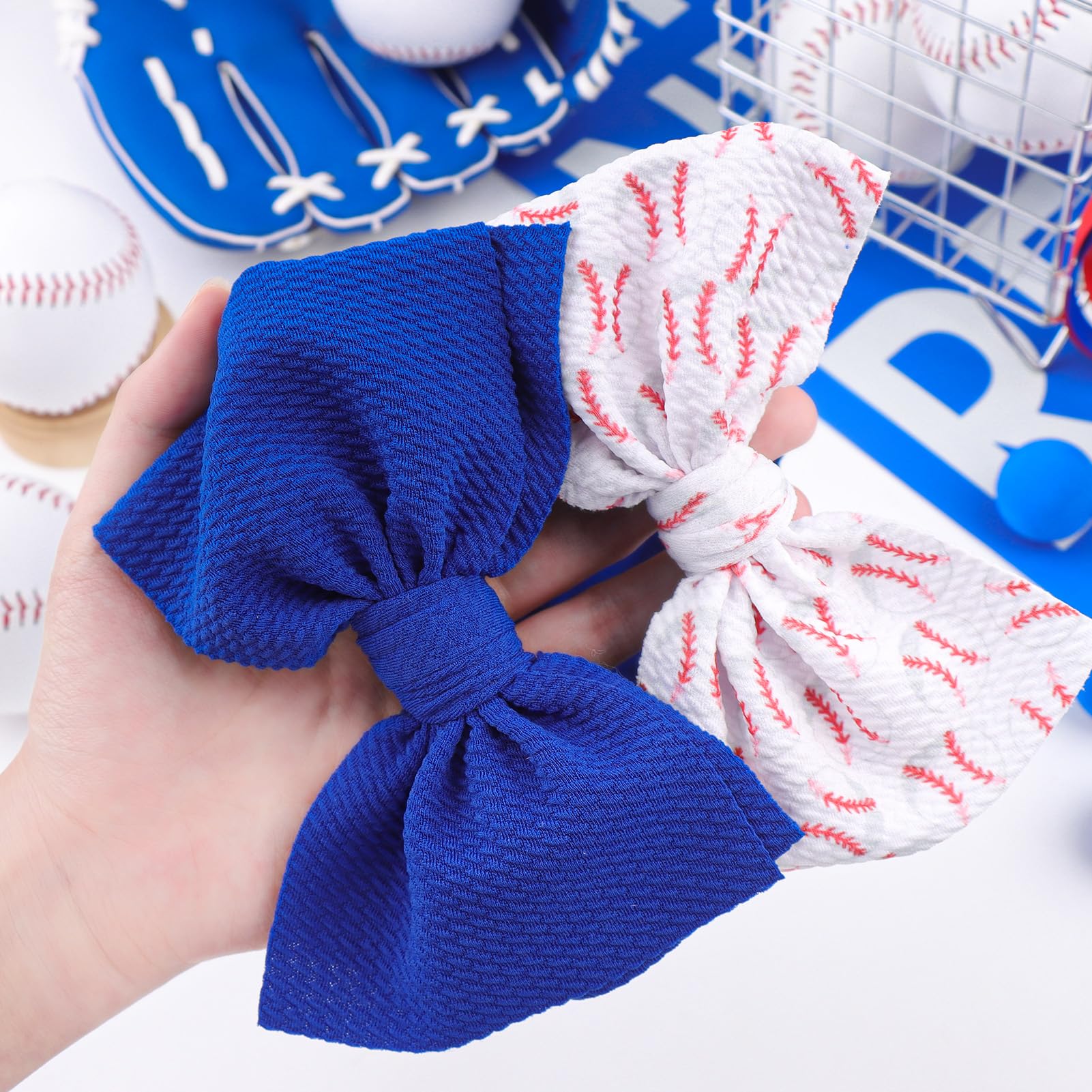 ONENINEDREAM festive-pattern bow blue suitable for celebrations