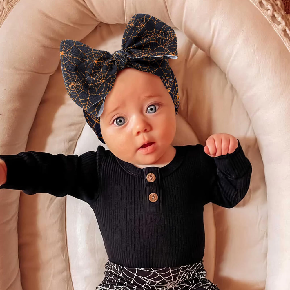 ONENINEDREAM Halloween-pattern bow detail for playful costume looks