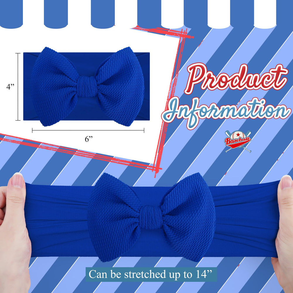 ONENINEDREAM handmade baby bow blue set for twins or mix-and-match