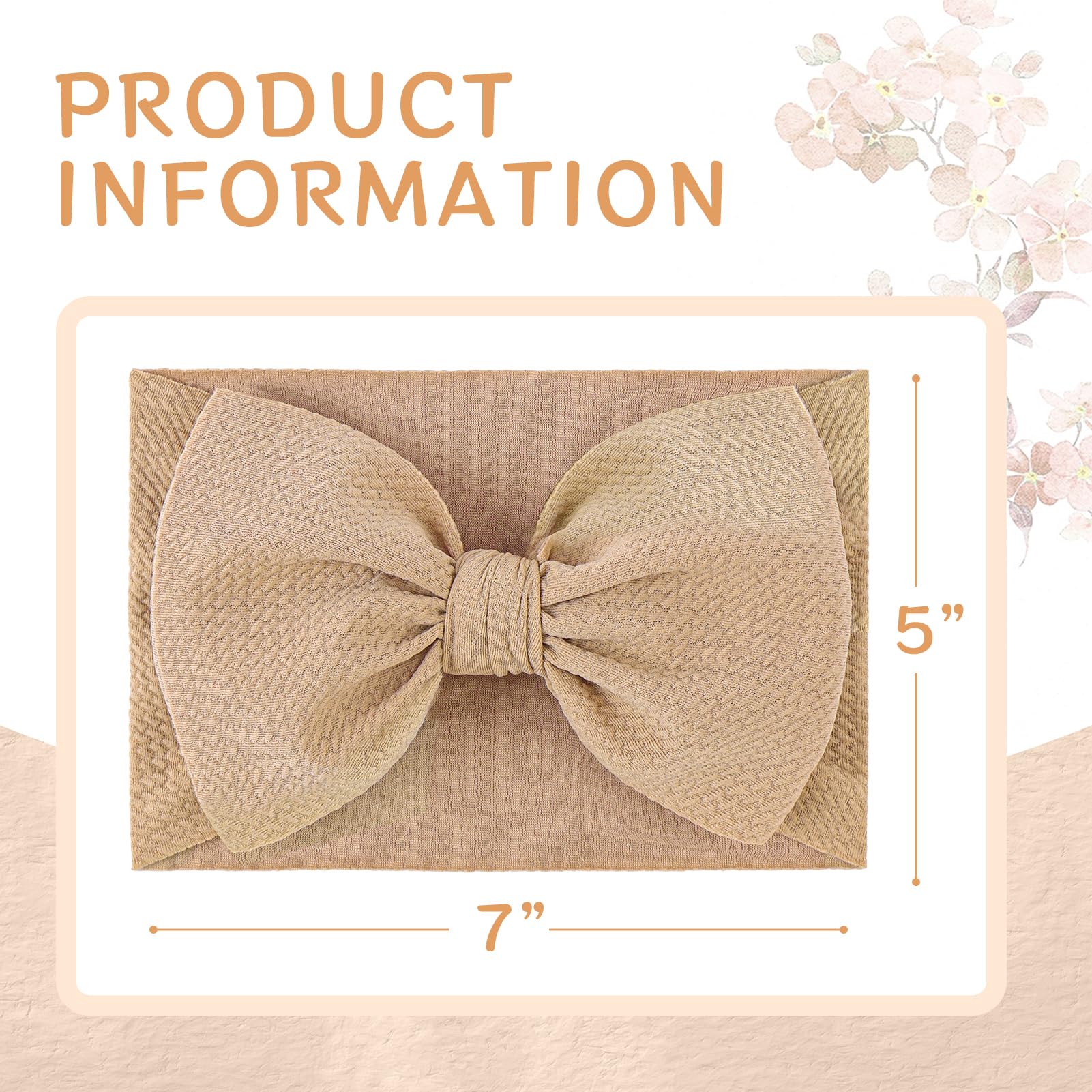 ONENINEDREAM waffle-fabric-texture; soft headband gentle on delicate skin.