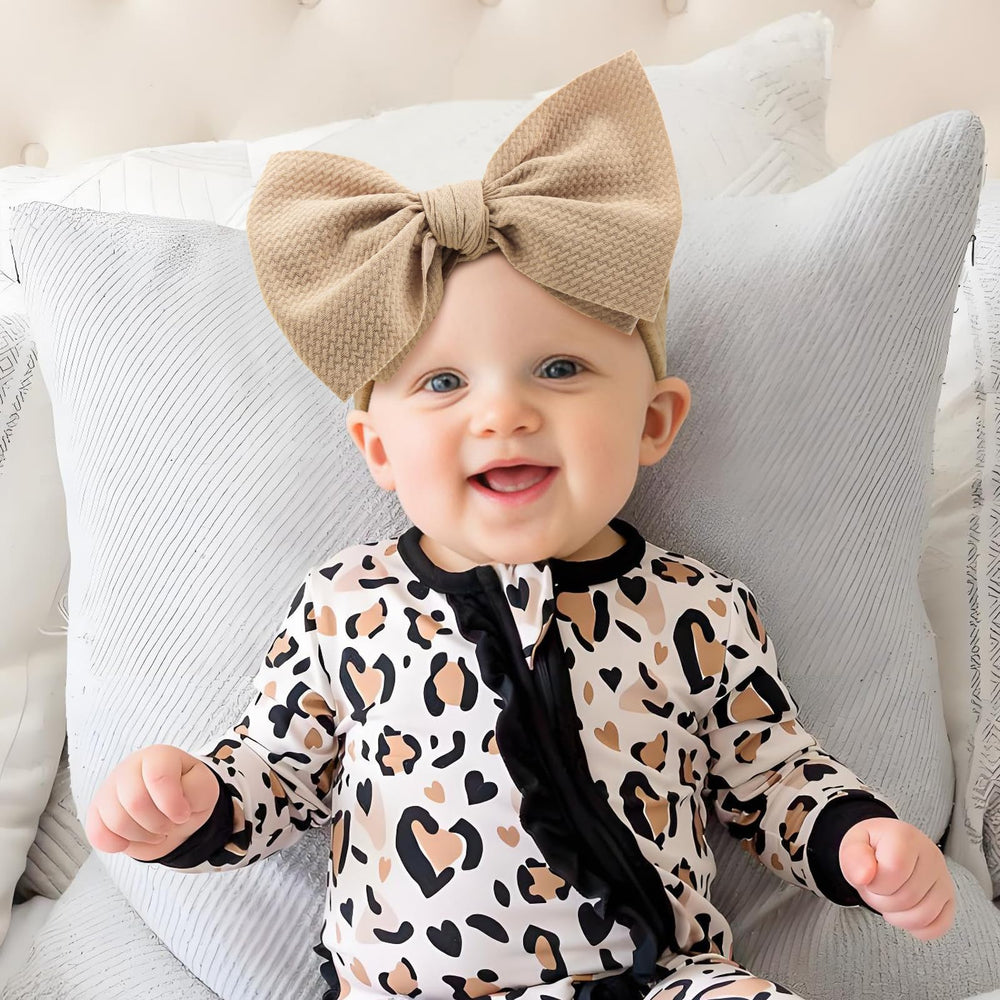 ONENINEDREAM leopard print brown bow headband; versatile for everyday outfits.