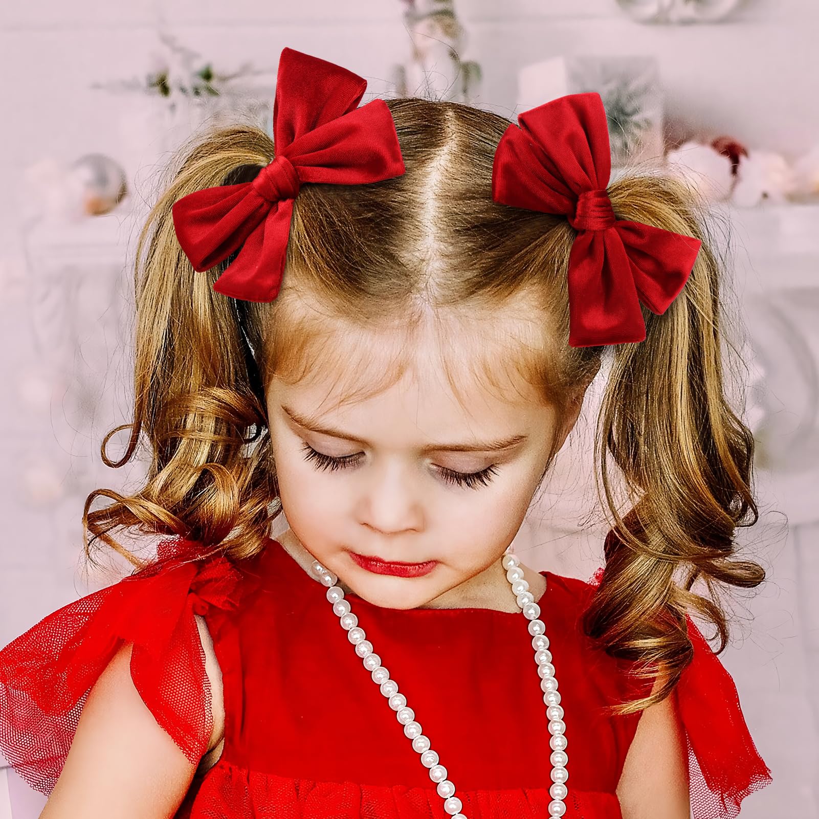 ONENINEDREAM red bow kid fashion accessory boosts cute outfits and photos
