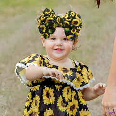ONENINEDREAM sunflower-pattern bow styled as fashion accessory for summer outfits
