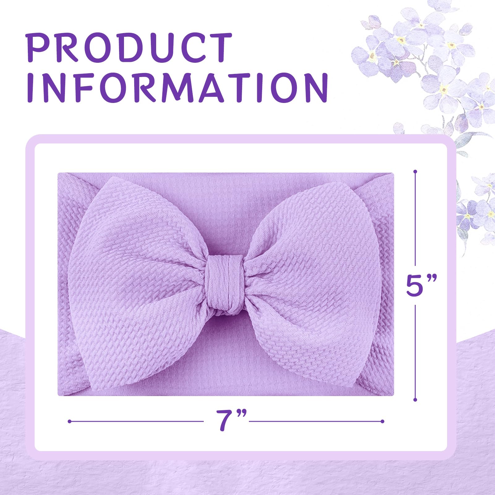ONENINEDREAM toddler hair bow purple accent for everyday outfits