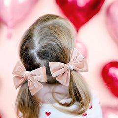 ONENINEDREAM valentines bow close-up highlights premium velvet and playful detail