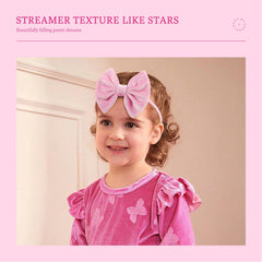 ONENINEDREAM velvet baby bows on pink headband perfect for dressy occasions
