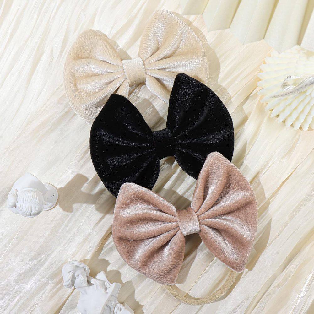 ONENINEDREAM velvet baby bows stretchy headband grows with baby for lasting wear