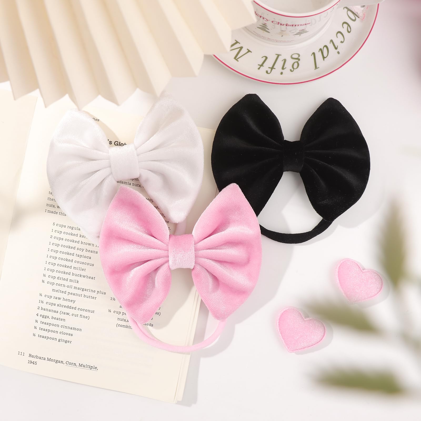 ONENINEDREAM velvet baby accessory set coordinating with newborn photo outfits