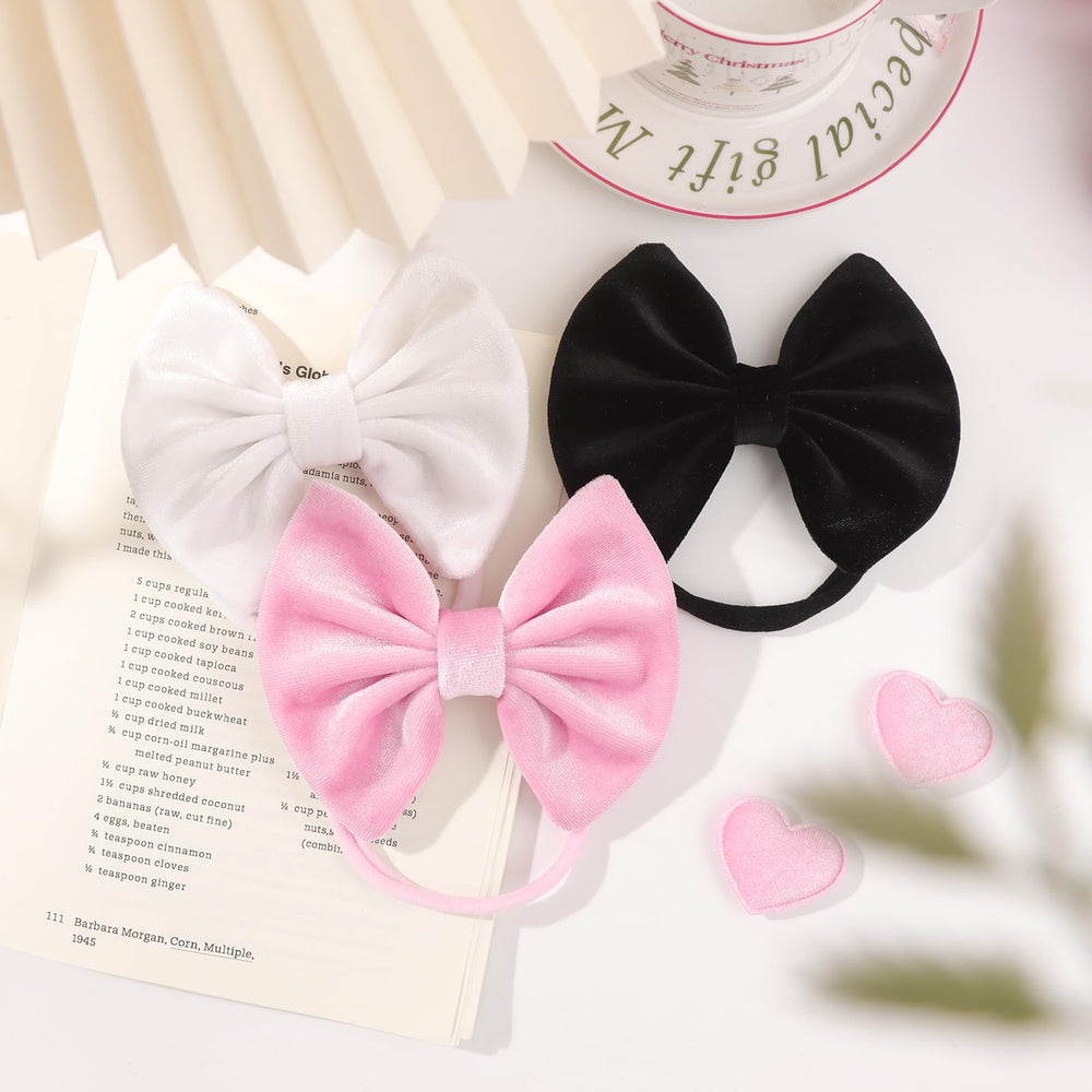 ONENINEDREAM velvet baby accessory set coordinating with newborn photo outfits