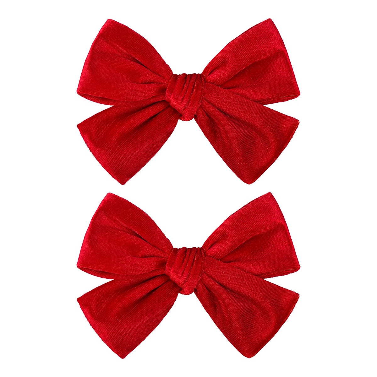 ONENINEDREAM velvet bow red alligator clip shows festive style with secure day-long hold