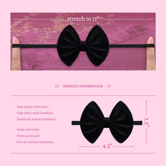 ONENINEDREAM velvet bows closeup showing knotted bow and premium texture
