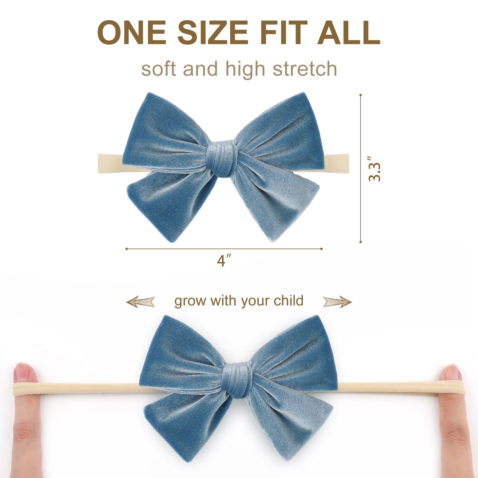 ONENINEDREAM velvet bow in pink, for adorable everyday photo moments.