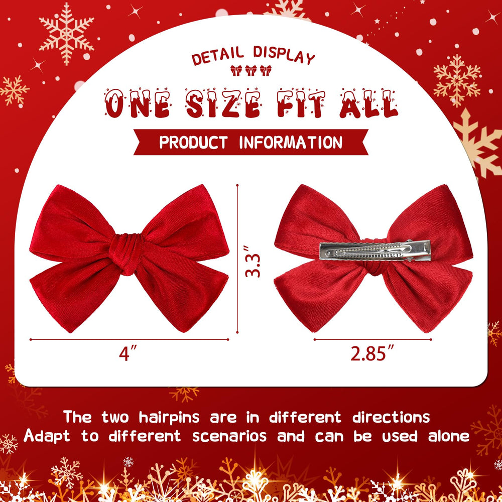 ONENINEDREAM velvet red bow clip demonstrates reliable anti-slip grip for active days