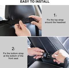ONE PIX organizer shows reinforced corners for a firm attachment and minimal seat gap during travel.