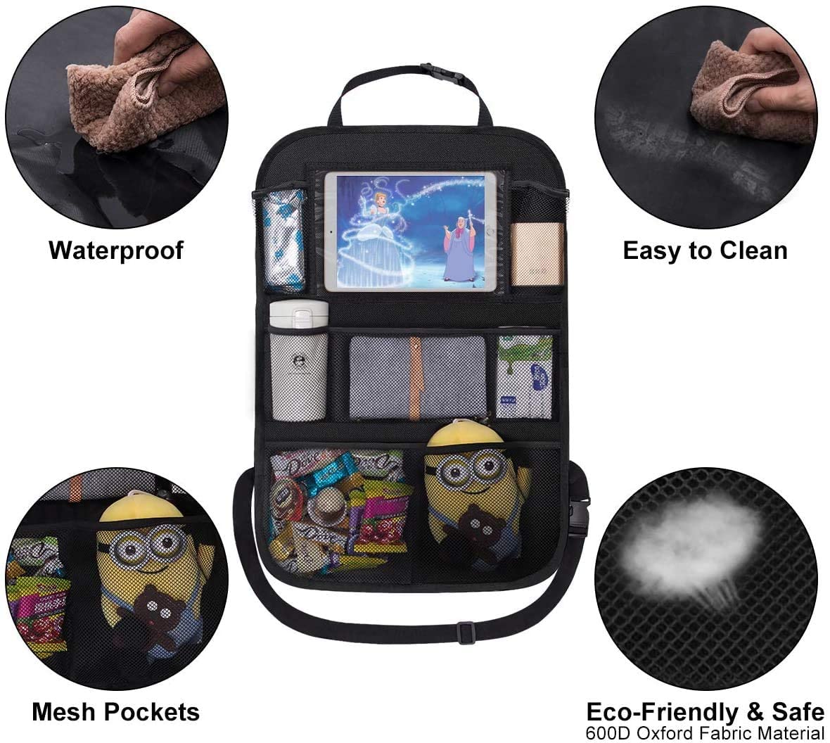 ONE PIX 11-inch tablet sleeve protects devices while passengers watch on the go.