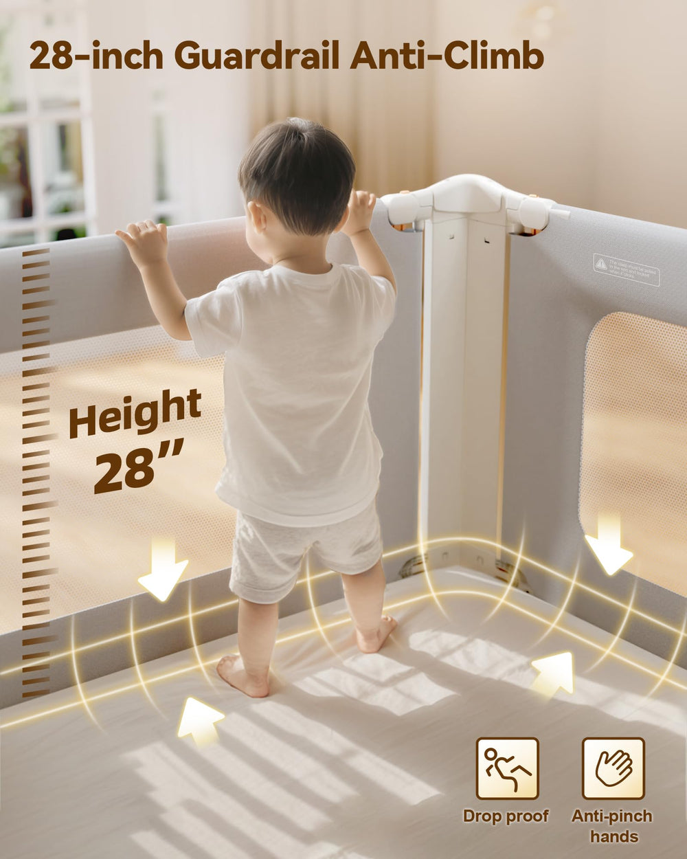 Oneya Bed Rail easy install design simplifies setup