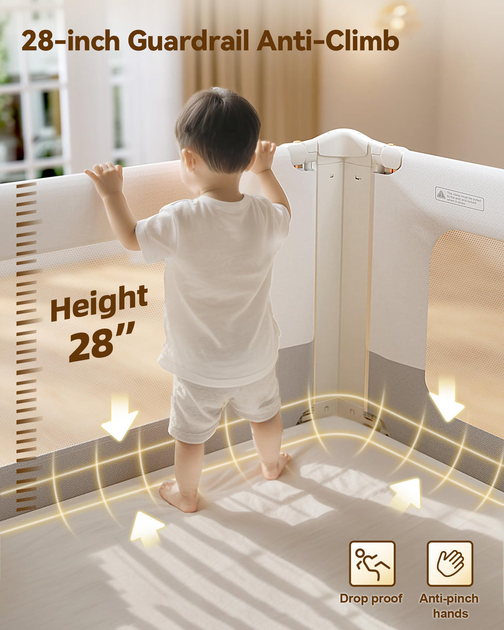 ONEYA BABY bed rail queen and king fit demonstrates broad compatibility