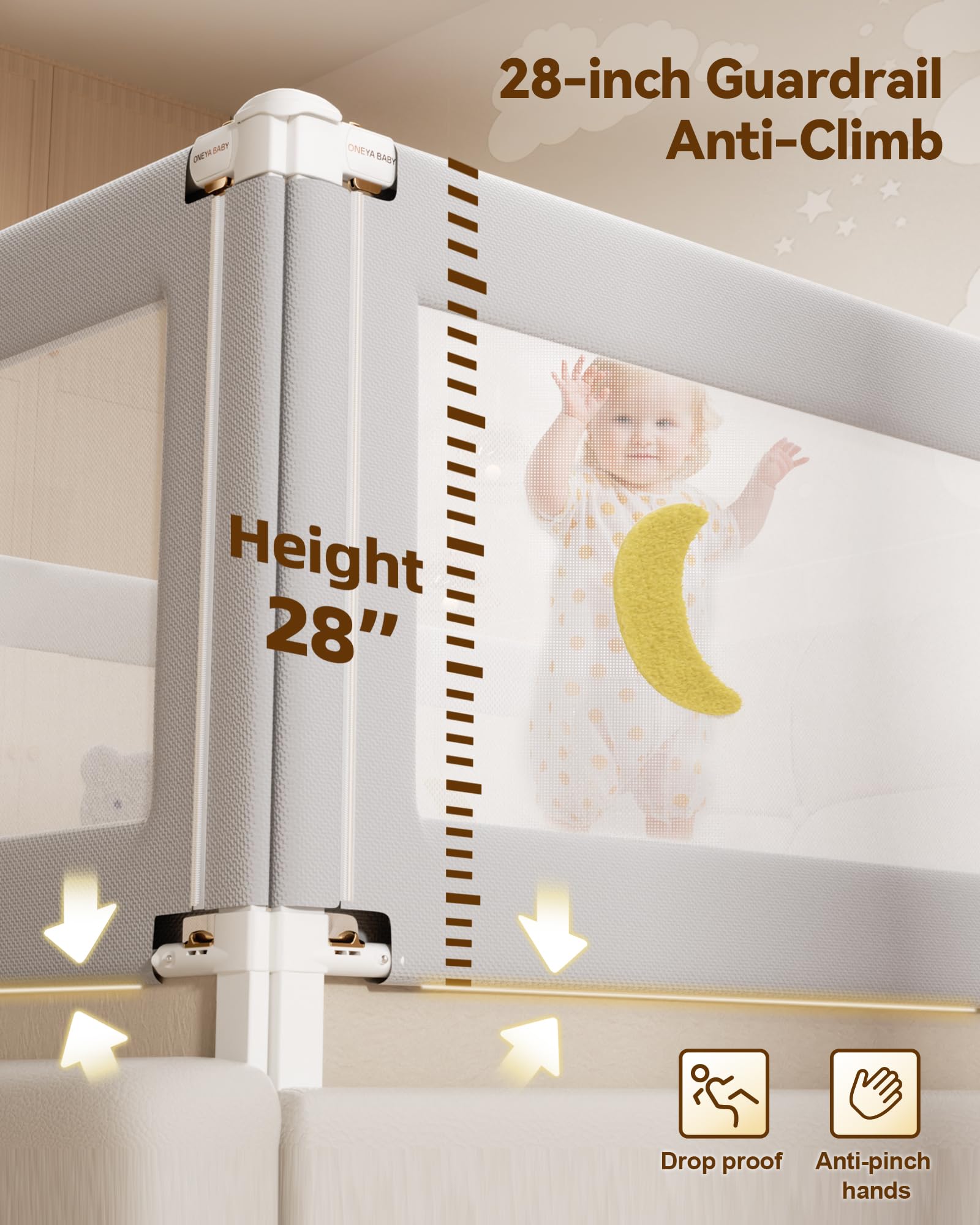 ONEYA BABY thickened carbon steel construction delivers sturdy, durable protection